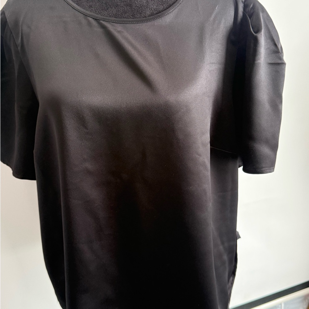 Apt. 9 Black Satin Blouse